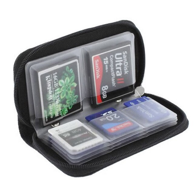 Travel Accessories Memory Card Cases Credit Holder SDHC MMC CF For Micro SD TF ID Stick Storage Bag Carrying Pouch Protector