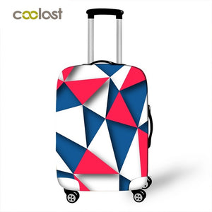 Geometric Travel Bag Cover Dust-proof Suitcase Protective Cover Pink Trolly Luggage Case Protector Portable Travel Accessories