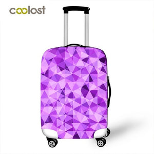 Geometric Travel Bag Cover Dust-proof Suitcase Protective Cover Pink Trolly Luggage Case Protector Portable Travel Accessories
