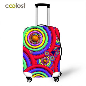 Geometric Travel Bag Cover Dust-proof Suitcase Protective Cover Pink Trolly Luggage Case Protector Portable Travel Accessories