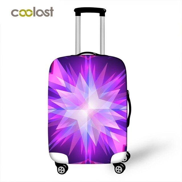 Geometric Travel Bag Cover Dust-proof Suitcase Protective Cover Pink Trolly Luggage Case Protector Portable Travel Accessories