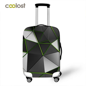 Geometric Travel Bag Cover Dust-proof Suitcase Protective Cover Pink Trolly Luggage Case Protector Portable Travel Accessories