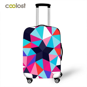 Geometric Travel Bag Cover Dust-proof Suitcase Protective Cover Pink Trolly Luggage Case Protector Portable Travel Accessories