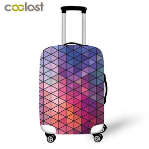 Geometric Travel Bag Cover Dust-proof Suitcase Protective Cover Pink Trolly Luggage Case Protector Portable Travel Accessories