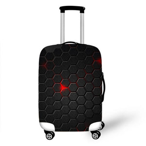 Geometric Travel Bag Cover Dust-proof Suitcase Protective Cover Pink Trolly Luggage Case Protector Portable Travel Accessories